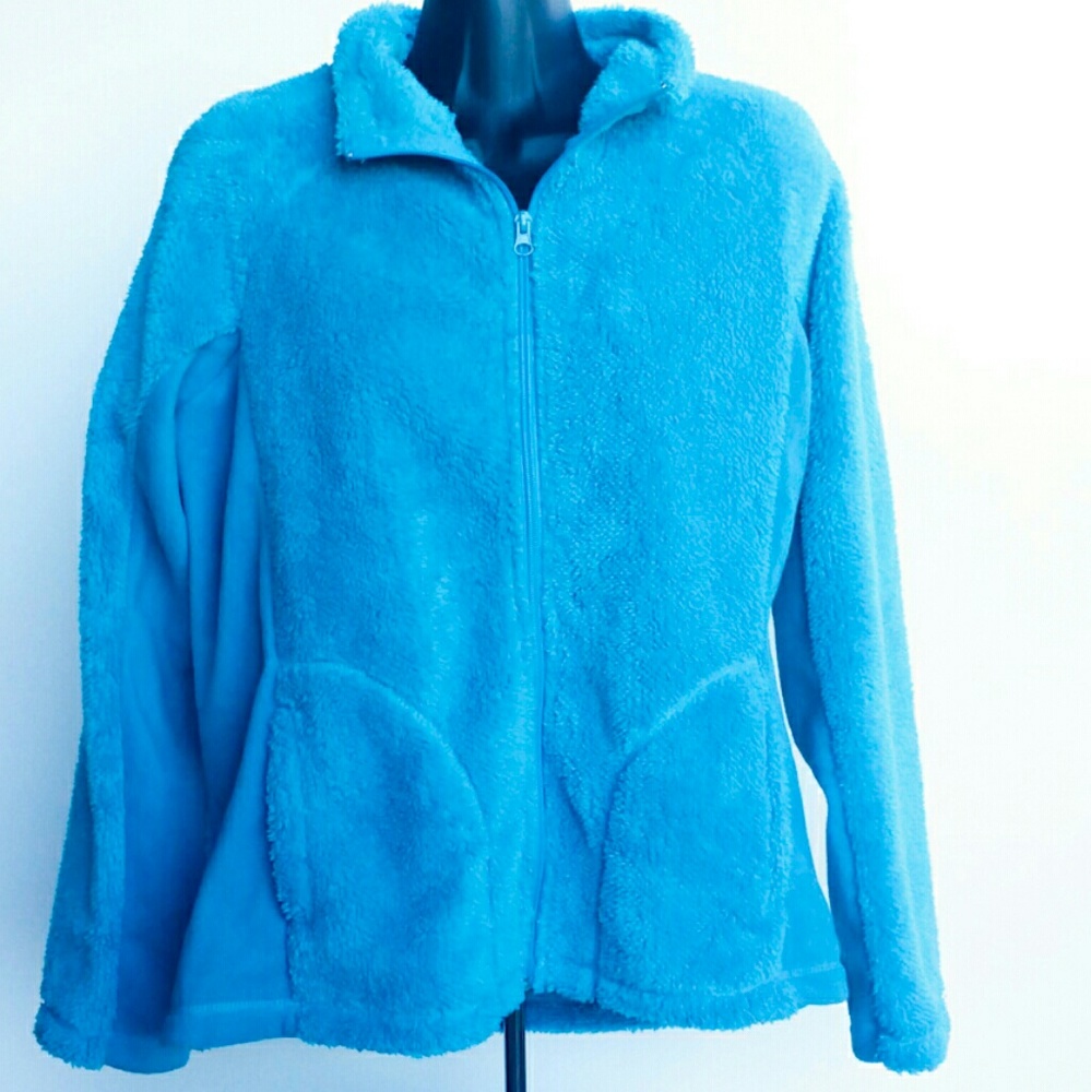 Seven Apparel Teal Fleece Zipper Jacket O3